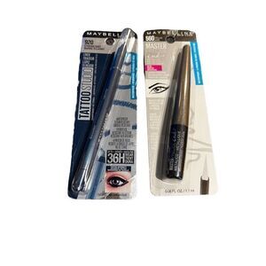 Maybelline Tatoo studio eyeliner and master precise waterproof full size bundle